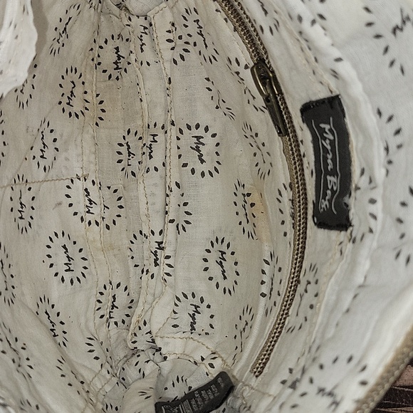 Myra B. Canvas Fringe Leather Crossbody Shoulder Bag - Picture 10 of 12